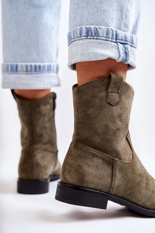 Stivali scamosciati da donna colore verde Fiorenz