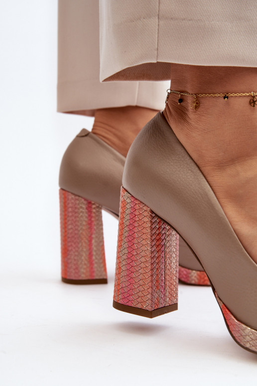 Scarpe con i tacchi Laura Messi 2746 beige