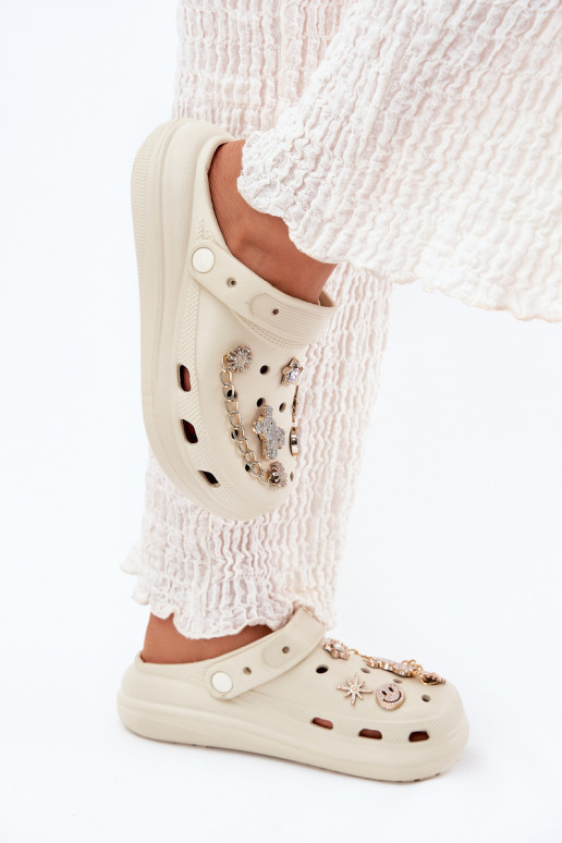 Pantofole leggere Pantofole da donnaPrzypinkami beige Linaviela