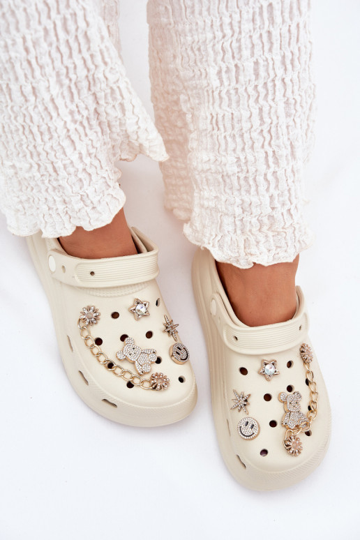 Pantofole leggere Pantofole da donnaPrzypinkami beige Linaviela