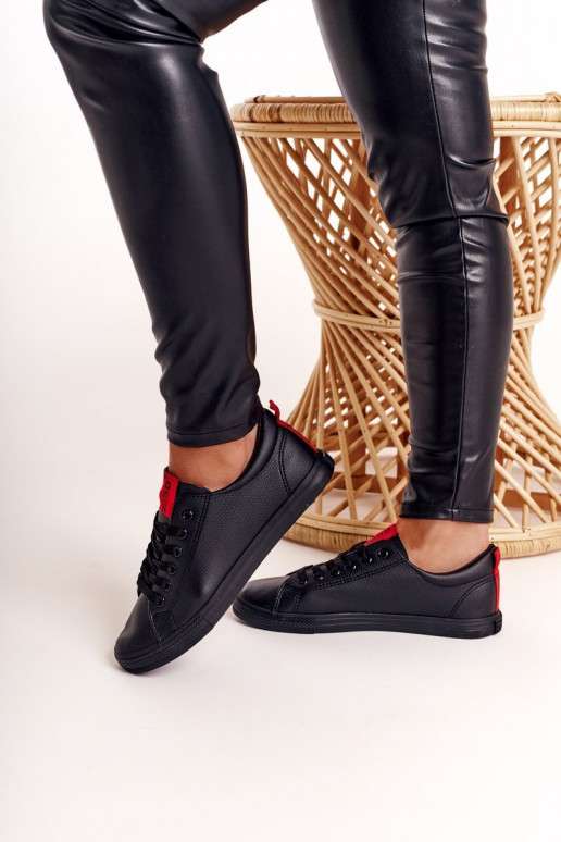 Sneaker in pelle naturale con strisce decorative BIG STAR DD274687 colore nero