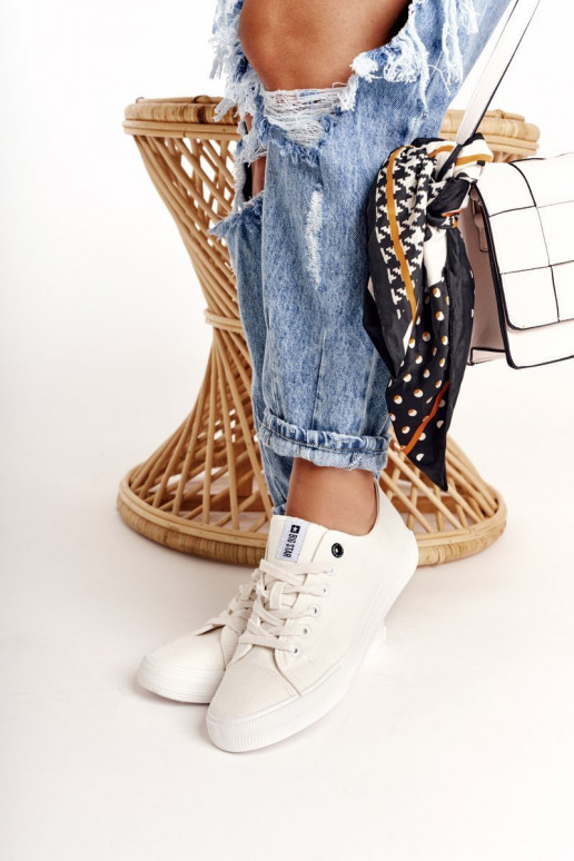 Basso per le donne scarpe casual Big Star DD274451 Colore bianco