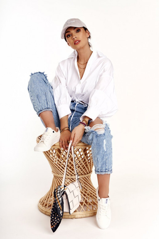 Basso per le donne scarpe casual Big Star DD274451 Colore bianco