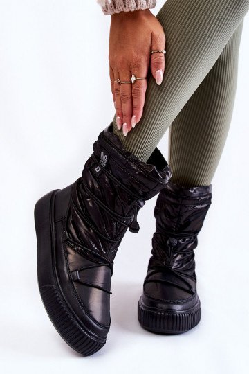 Femminile riscaldamento Stivali da neve Big Star KK274193 colore nero