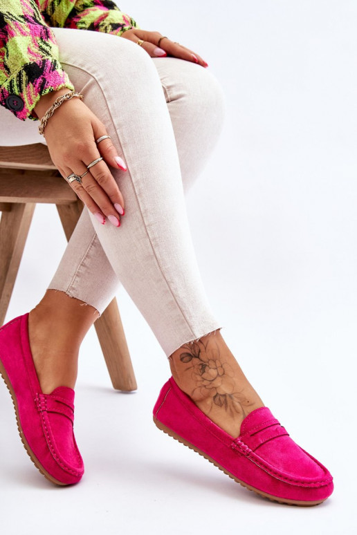 Femminile Mocassini classici in camoscio colore rosa Ivana