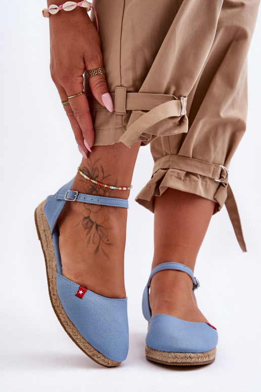 Femminile espadrillas con una piattaforma Big Star FF274532 colore blu