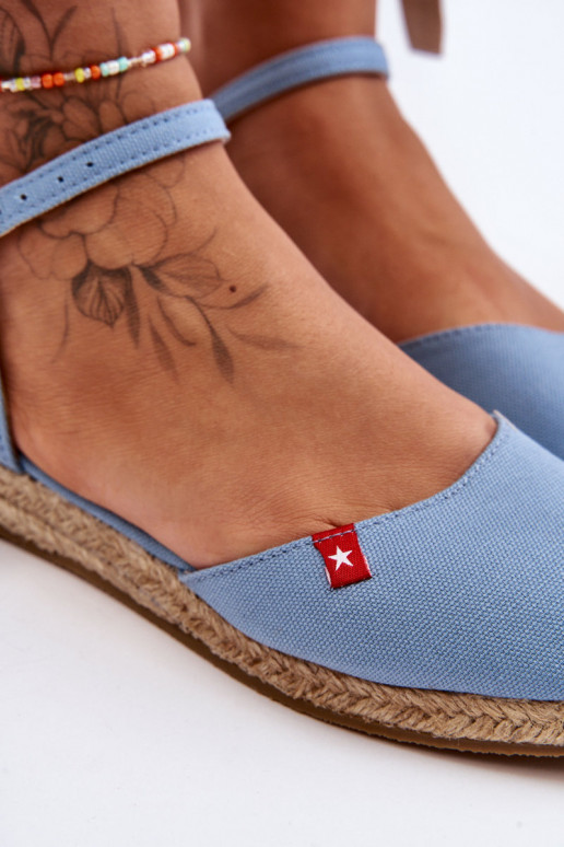 Femminile espadrillas con una piattaforma Big Star FF274532 colore blu