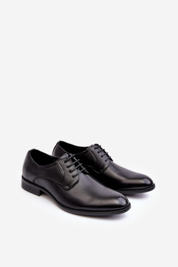 Scarpe in pelle da uomo nere Harene