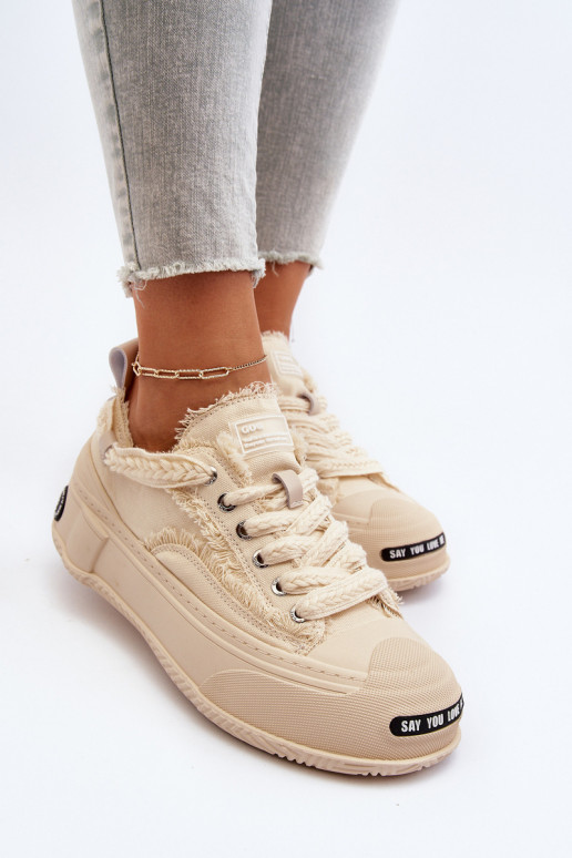 Femminile Scarpe modello sneakers GOE NN2N4060 beige