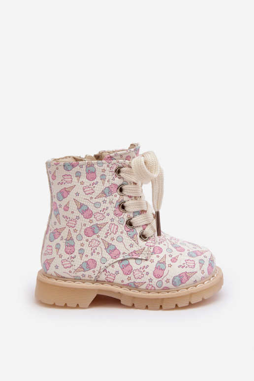 riscaldamento Stivali Infantile con cerniere beige Dolida