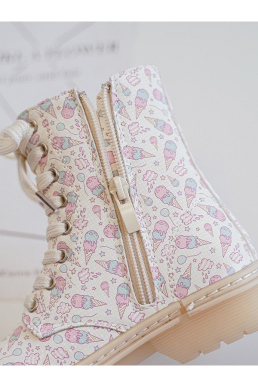 riscaldamento Stivali Infantile con cerniere beige Dolida