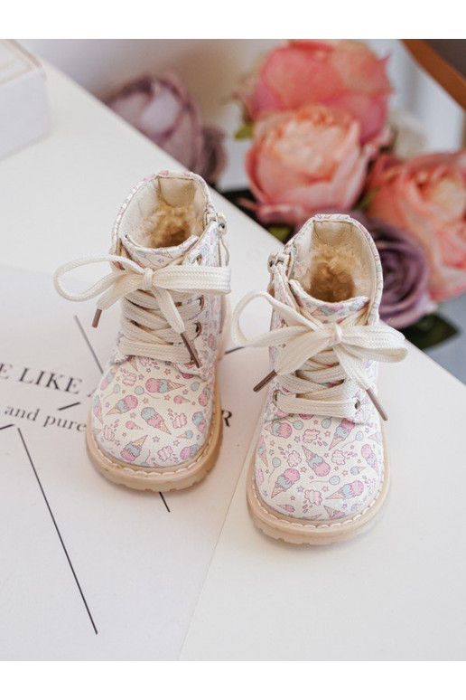 riscaldamento Stivali Infantile con cerniere beige Dolida