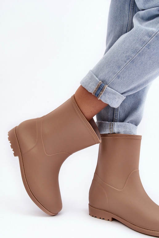 Elegantello classico Femminile Un modello convincente Stivali di gomma beige Solihia