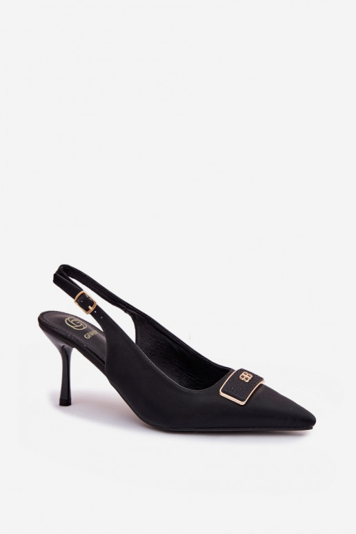 sandali col tacco alto Femminile Con decorazioni Detalem colore nero Lurella