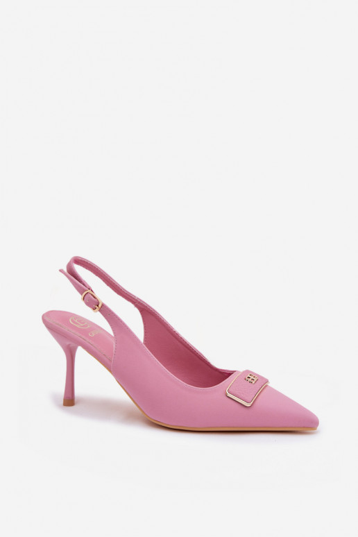 sandali col tacco alto Femminile Con decorazioni Detalem colore rosa Lurella