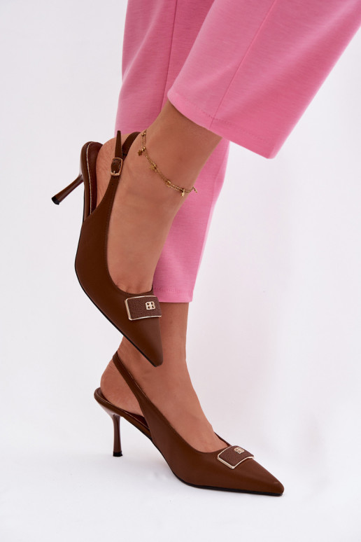 sandali col tacco alto Femminile Con decorazioni Detalem CzekoladoAe Lurella