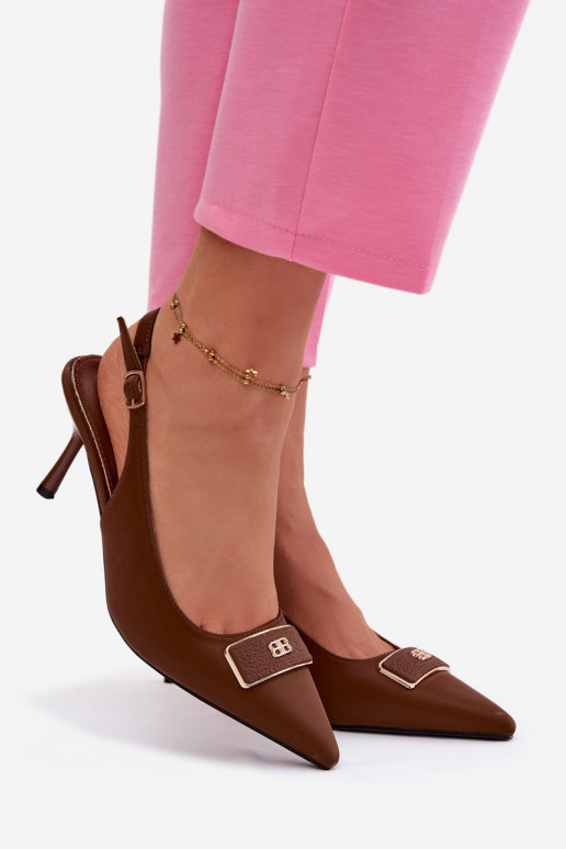 sandali col tacco alto Femminile Con decorazioni Detalem CzekoladoAe Lurella