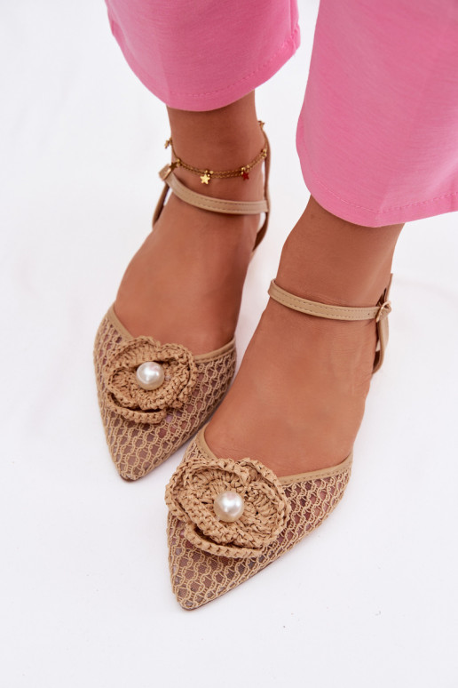 Sandali da donna Klocke Con decorazioni Detalem beige Vionessa