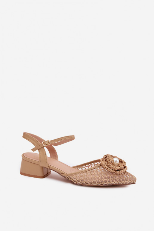 Sandali da donna Klocke Con decorazioni Detalem beige Vionessa