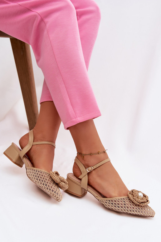 Sandali da donna Klocke Con decorazioni Detalem beige Vionessa