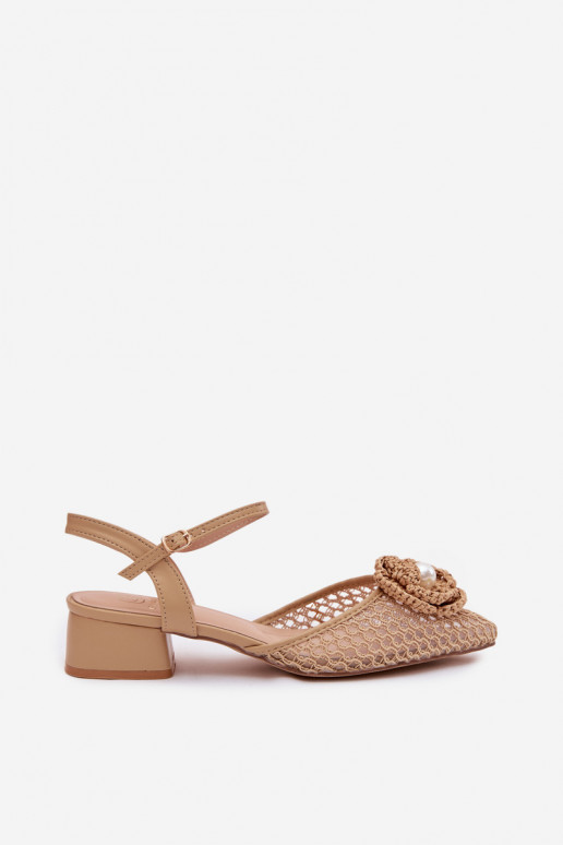 Sandali da donna Klocke Con decorazioni Detalem beige Vionessa