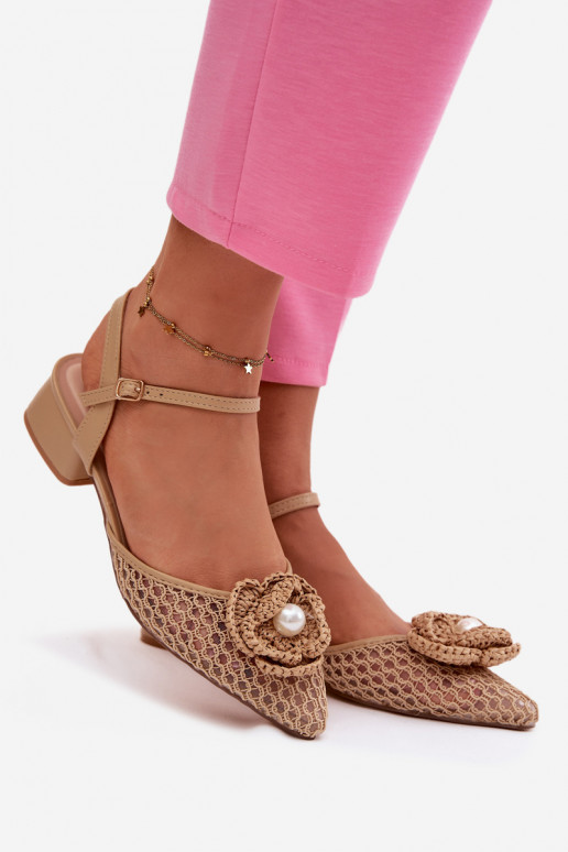 Sandali da donna Klocke Con decorazioni Detalem beige Vionessa