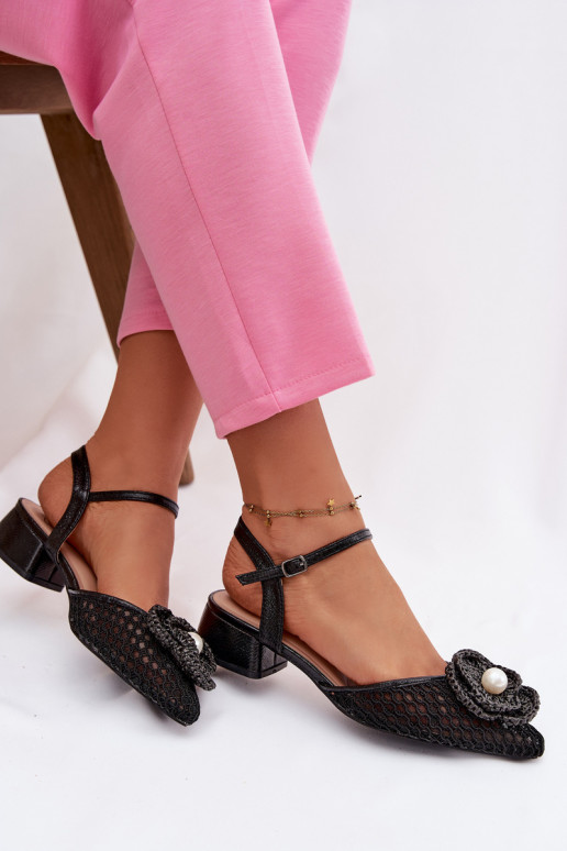 Sandali da donna Klocke Con decorazioni Detalem colore nero Vionessa