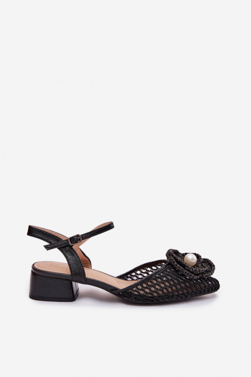 Sandali da donna Klocke Con decorazioni Detalem colore nero Vionessa