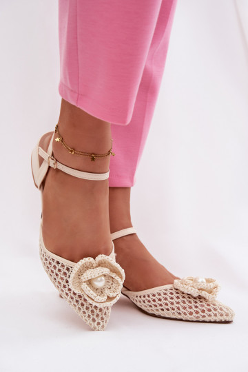 Sandali da donna Klocke Con decorazioni Detalem colore avorio Vionessa