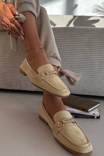 Mocassini da donna con elementi decorativi color giallo Evelora