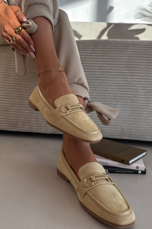 Mocassini da donna con elementi decorativi color giallo Evelora