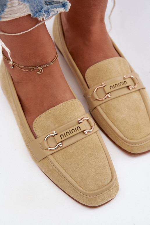 Mocassini da donna con elementi decorativi color giallo Evelora