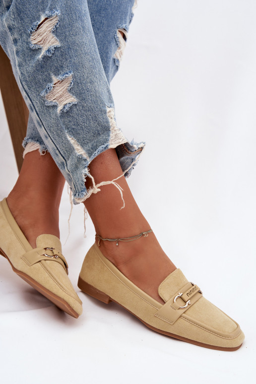 Mocassini da donna con elementi decorativi color giallo Evelora