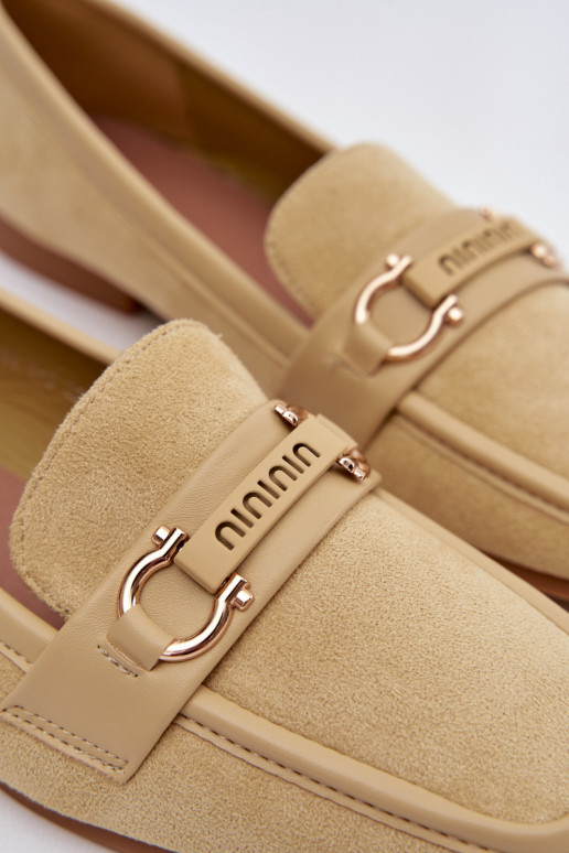 Mocassini da donna con elementi decorativi color giallo Evelora