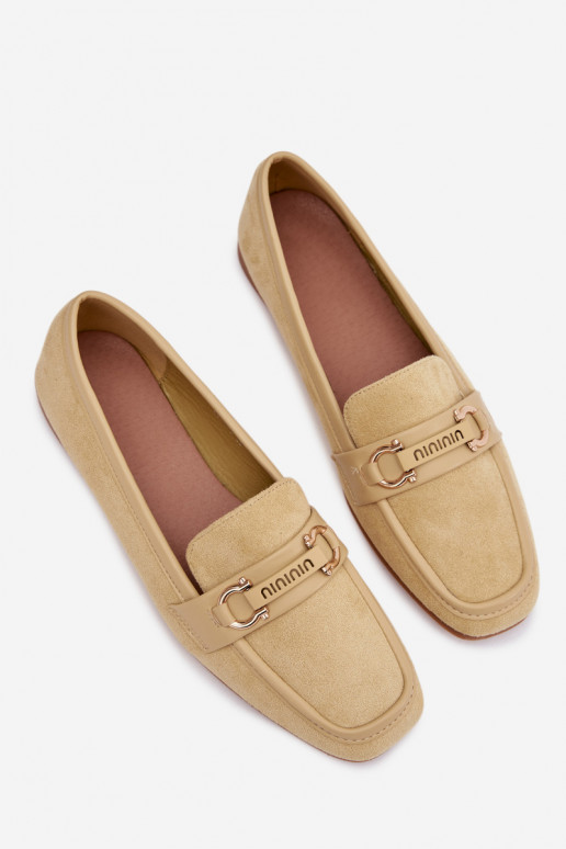 Mocassini da donna con elementi decorativi color giallo Evelora