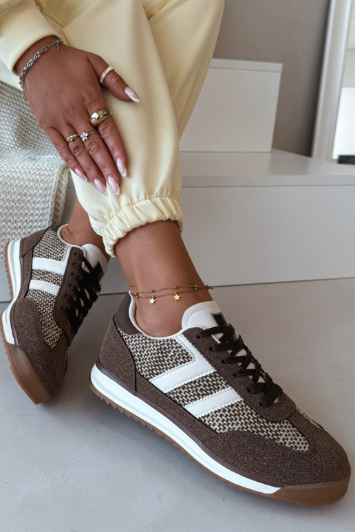 Scarpe sportive da donna "Sneakers" modello "Soretta" color marrone