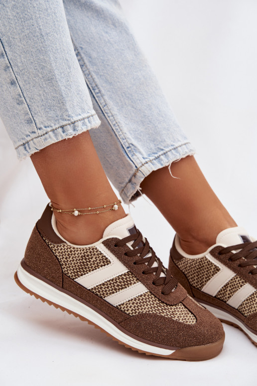 Scarpe sportive da donna "Sneakers" modello "Soretta" color marrone