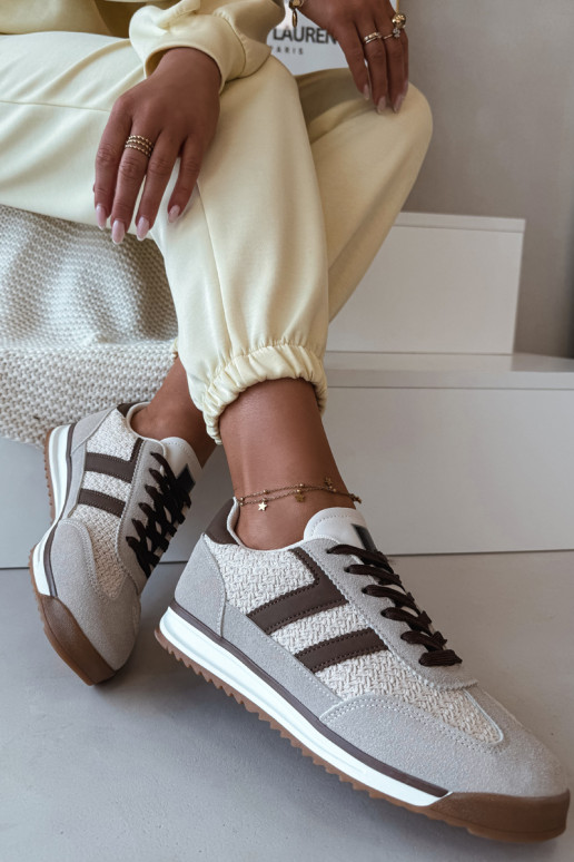 Scarpe sportive da donna "Sneakers" modello "Soretta" color sabbia