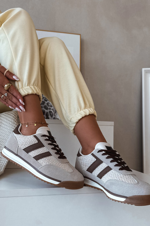 Scarpe sportive da donna "Sneakers" modello "Soretta" color sabbia