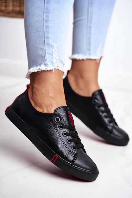 Scarpe da ginnastica in pelle da donna Big Star GG274007 colore nero