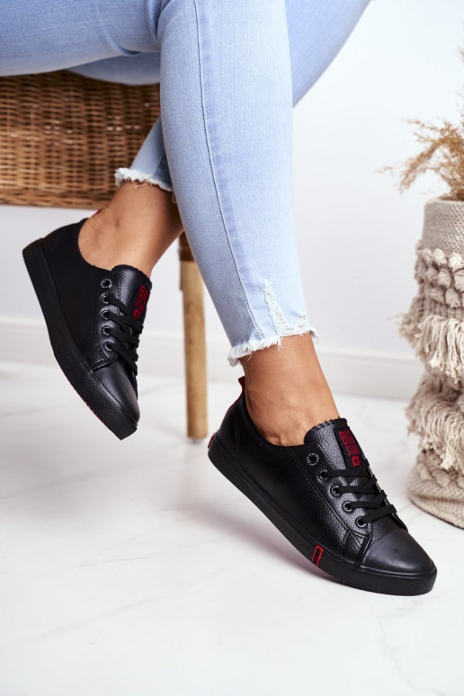 Scarpe da ginnastica in pelle da donna Big Star GG274007 colore nero