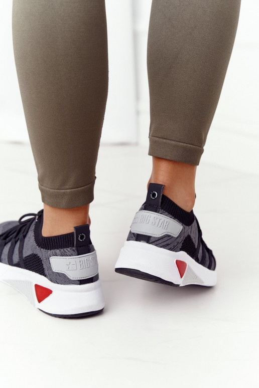 Femminile Stile sportivo scarpe Memory Foam Big Star HH274532 colore grigio