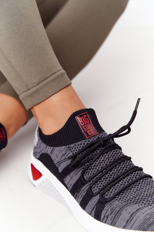 Femminile Stile sportivo scarpe Memory Foam Big Star HH274532 colore grigio