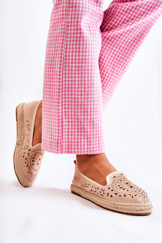 con elementi traforati Un modello convincente Femminile espadrillas beige Meredith