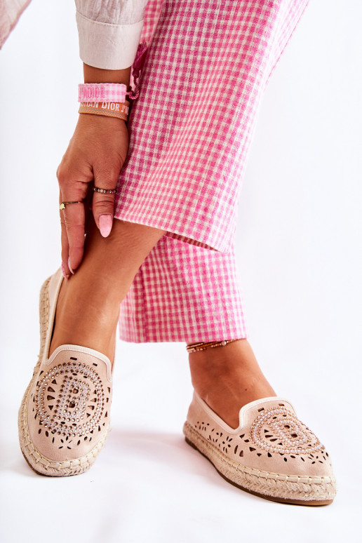 con elementi traforati Un modello convincente Femminile espadrillas beige Meredith