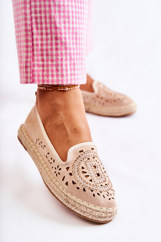 con elementi traforati Un modello convincente Femminile espadrillas beige Meredith