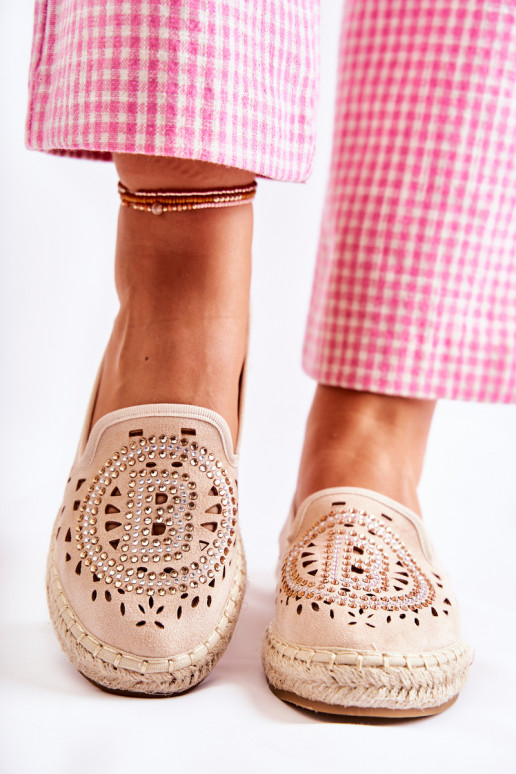 con elementi traforati Un modello convincente Femminile espadrillas beige Meredith