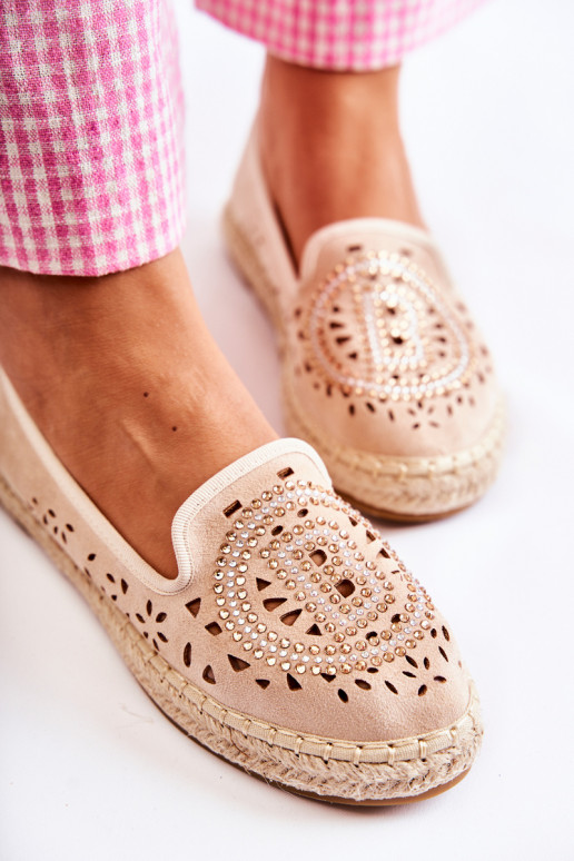 con elementi traforati Un modello convincente Femminile espadrillas beige Meredith
