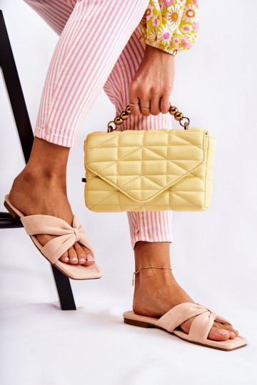 Femminile velluto Pantofole Tonalità rosa chiaro Vanilla Sky