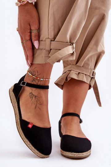 Espadrillas femminili con piattaforma Big Star FF274526 nere 2